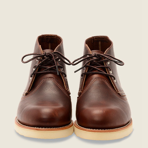 Red Wing Heritage Shoes Brown - Mens Work - Chukka Oil-slick Leather - 2168-IDVRF